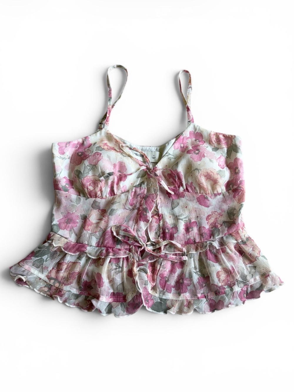 Hollister Chiffon Ruffle Cami Size M